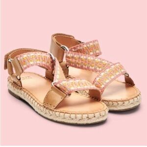 Frye Women's Tan and Pink Sandals 7.5